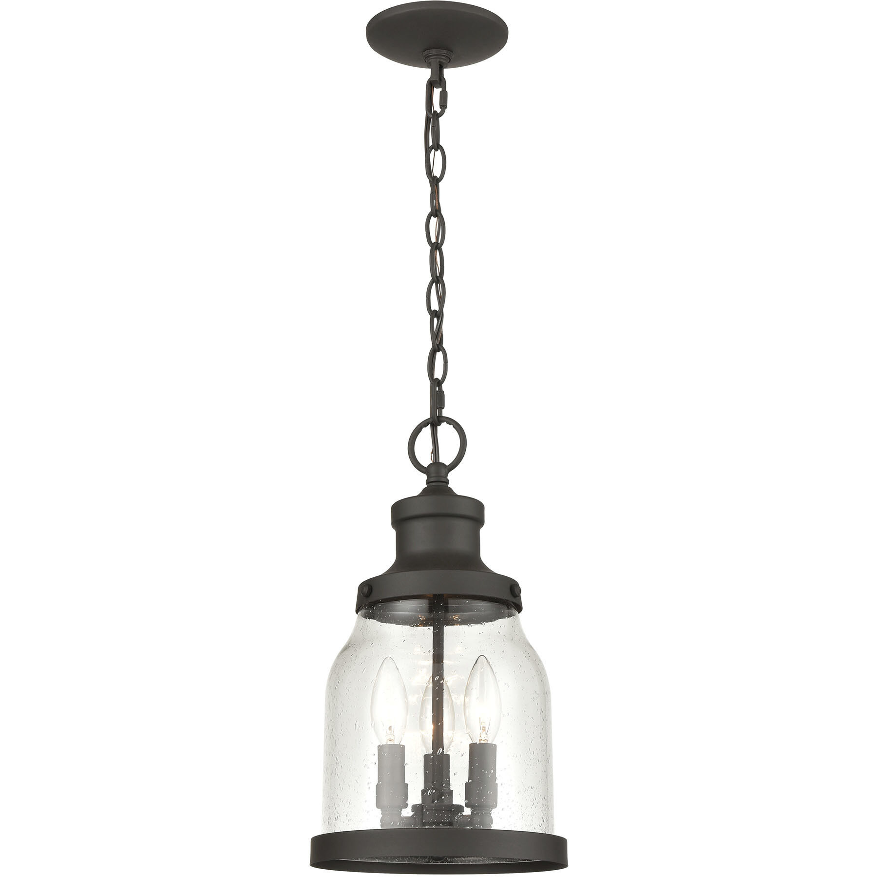 Renford 3 Light 8 inch Architectural Bronze Outdoor Pendant