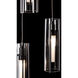 Exos Glass 5 Light 13.5 inch Black Pendant Ceiling Light in Clear