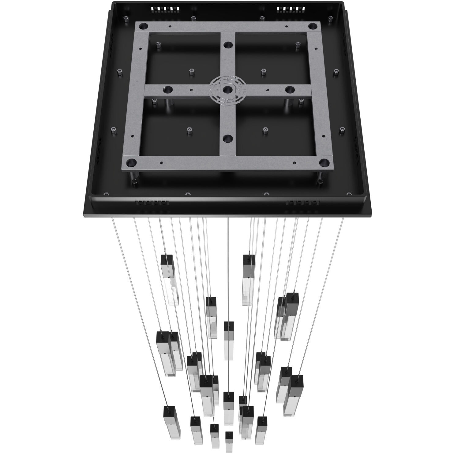 Original Glacier Avenue LED 28 inch Dark Bronze Multi Port Pendant Ceiling Light in Clear