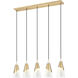 Aimie Linear Chandelier Ceiling Light in Modern Gold