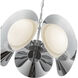 Cleo LED 16 inch Chrome/Opal Glass Chandelier Ceiling Light