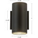 Nordic LED 7 inch Black Exterior Wall Light