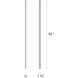 Stiletto Lungo LED 95 inch Bright Satin Aluminum Wall Bar Wall Light