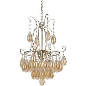 Marion 5 Light 20 inch Warm Silver Chandelier Ceiling Light