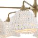 Biddeford 6 Light 36 inch Brushed Matte Gold Pendant Ceiling Light