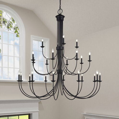Estate 24 Light 60 inch Black Foyer Chandelier Ceiling Light