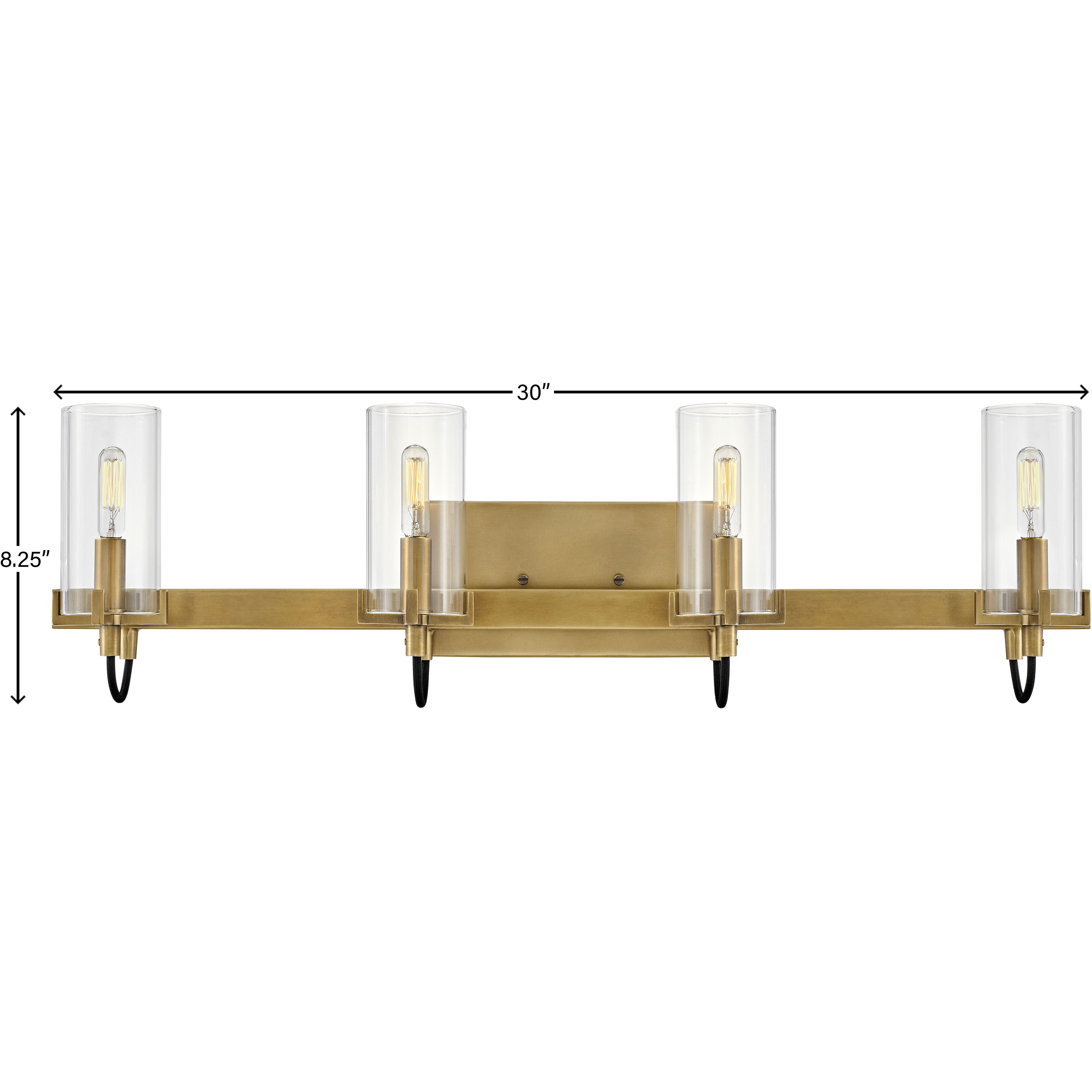 Ryden 30 inch Heritage Brass Vanity Light Wall Light