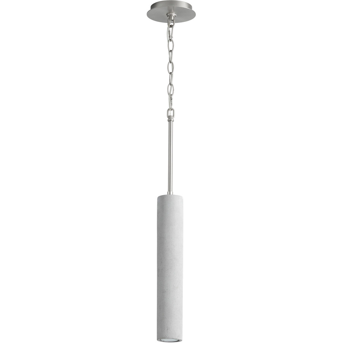 Totem 1 Light 3 inch Satin Nickel/Gray Pendant Ceiling Light