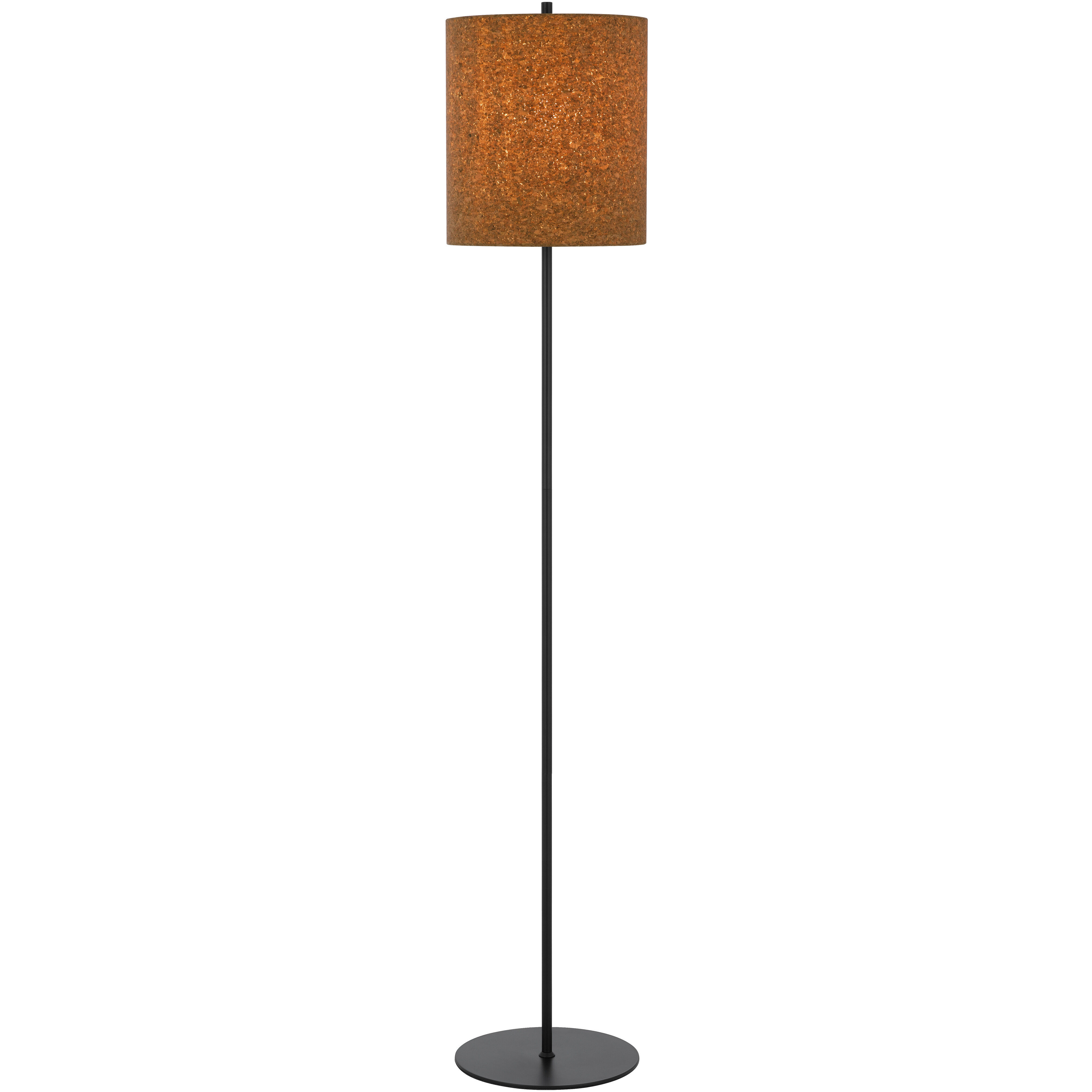 Pole 62.5 inch 100.00 watt Black Floor Lamp Portable Light