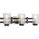 Colt 3 Light 24 inch Matte Black with Satin Nickel Vanity Light Wall Light