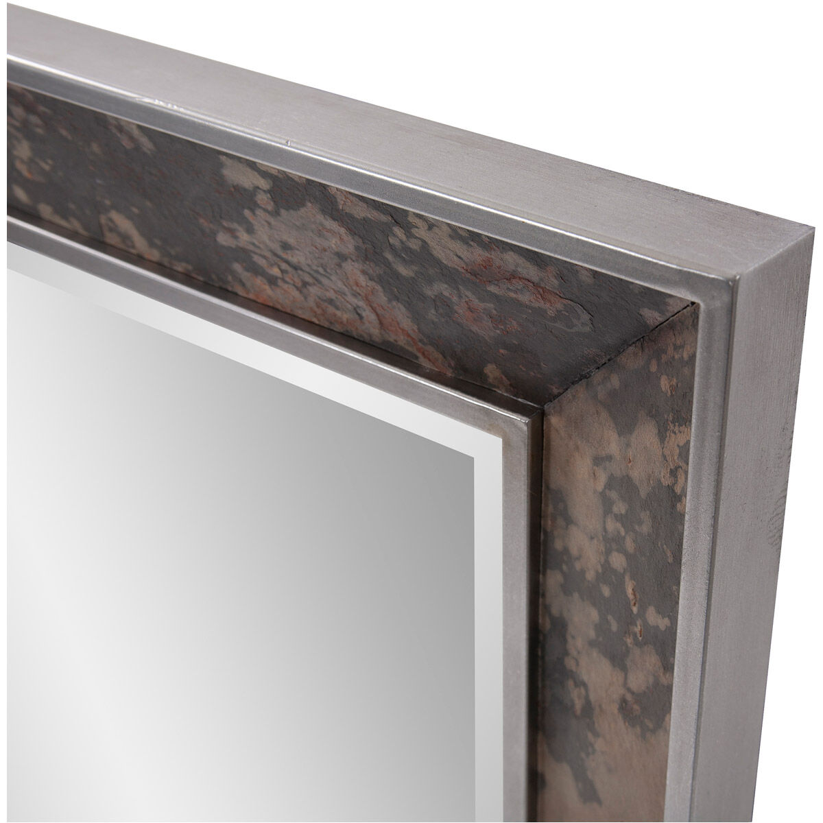 Mason 42 X 30 inch Slate and Silver Wall Mirror