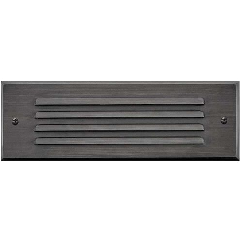 Louvered Brick Light 12v 10.30 watt Satin Black Step Light