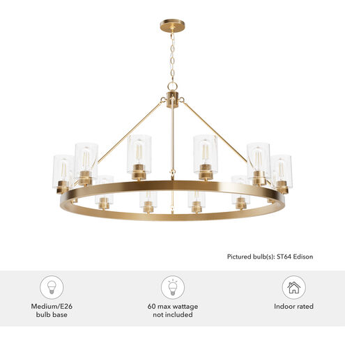 Hartland 12 Light 44 inch Alturas Gold Chandelier Ceiling Light, Extra Large