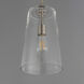 Hudson 1 Light 7.75 inch Satin Nickel Single Pendant Ceiling Light in Clear