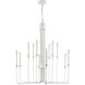 Edward 12 Light 36 inch Matte White Chandelier Ceiling Light
