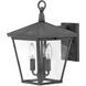 Heritage Trellis Outdoor Wall Mount Lantern in Aged Zinc, Small