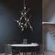 Constellation Aquila Minor LED 25.75 inch Satin Nickel Chandelier Ceiling Light in 3000K, 20 ft. Cord, Clear Faceted Acrylic