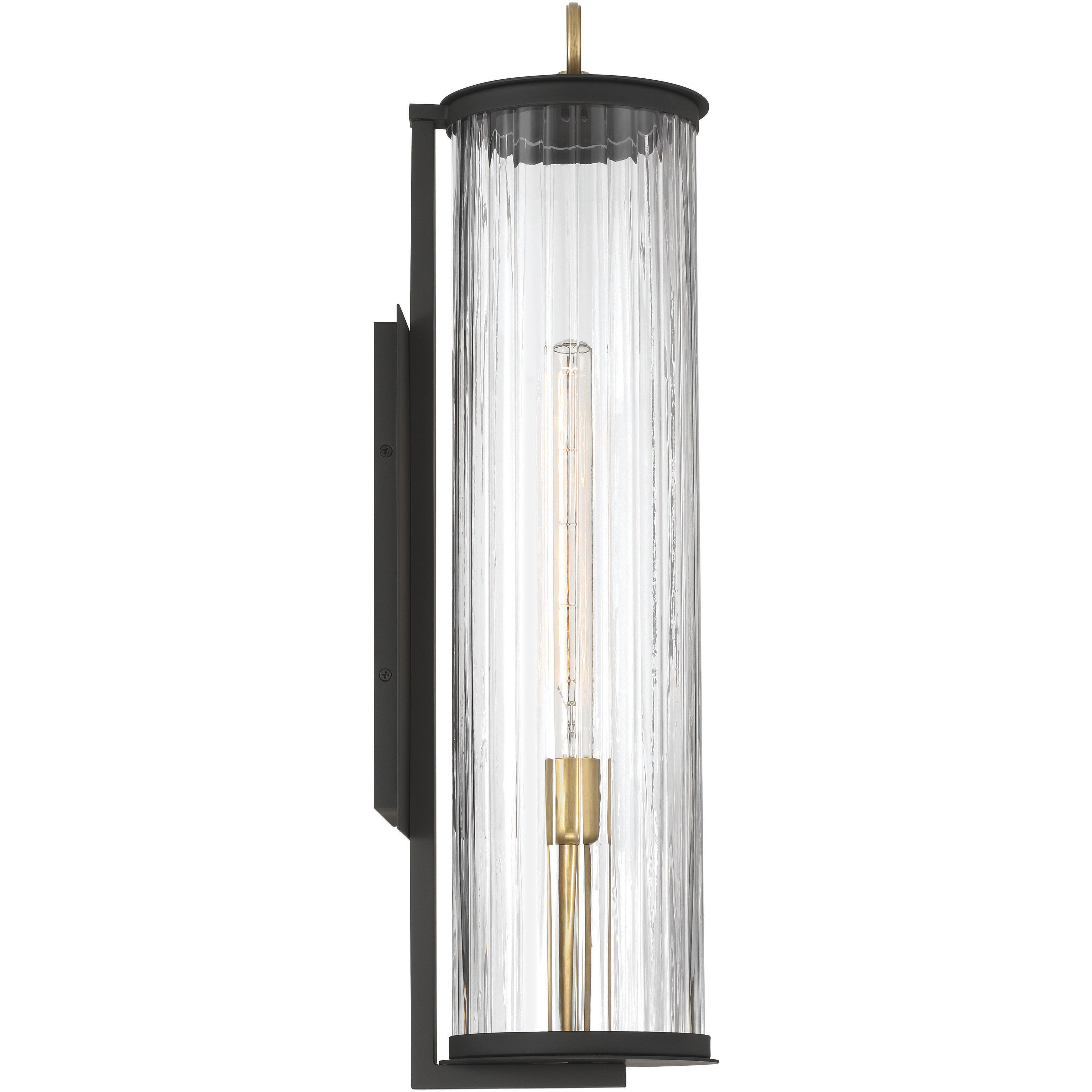 Cara 1 Light 27.5 inch Legacy Brass and Dark Matte Black Outdoor Wall Sconce