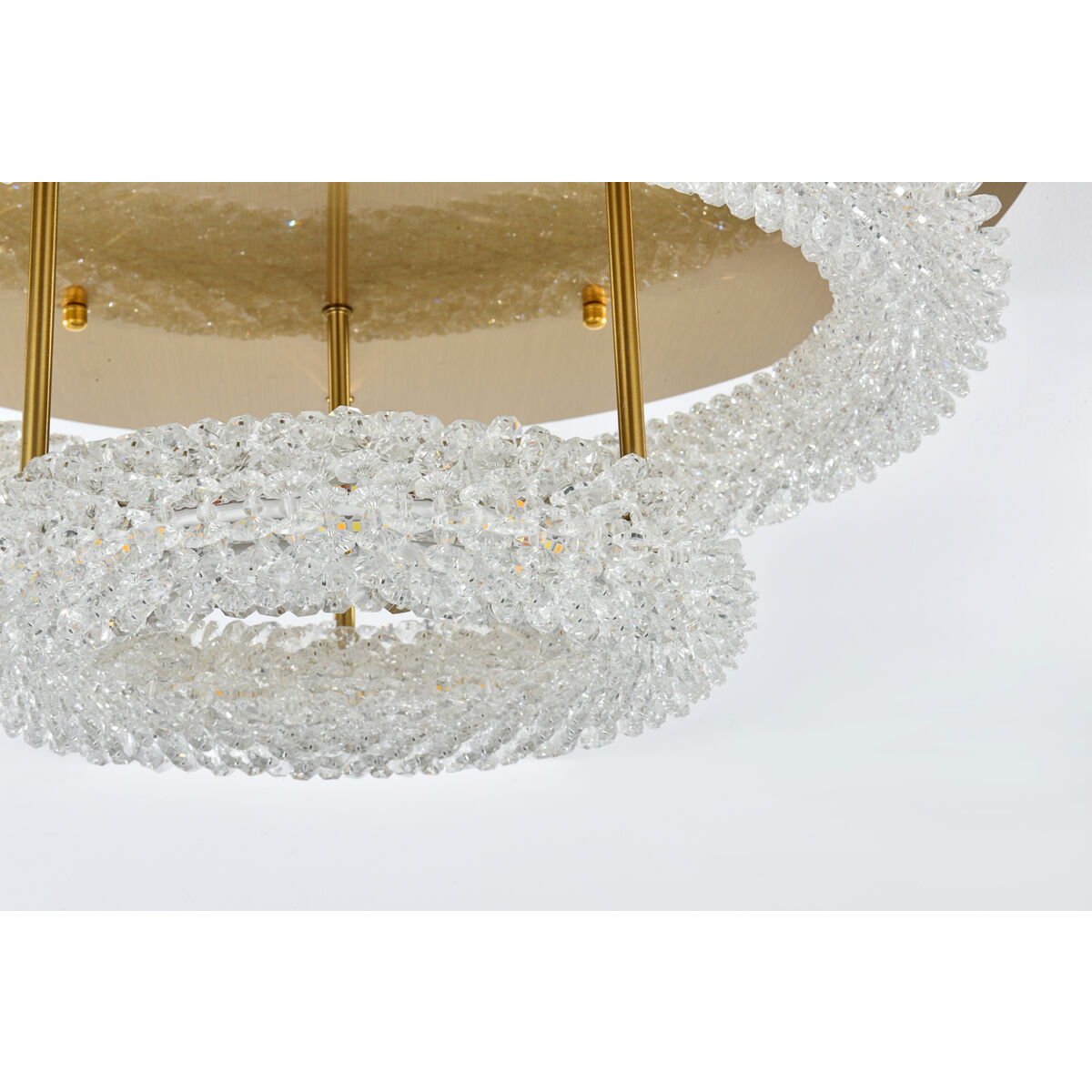 Bowen 2 Light 22 inch Satin Gold Flush Mount Ceiling Light