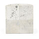 Victorian Hair on Hide with Silver Spots Cube Ottoman in White
