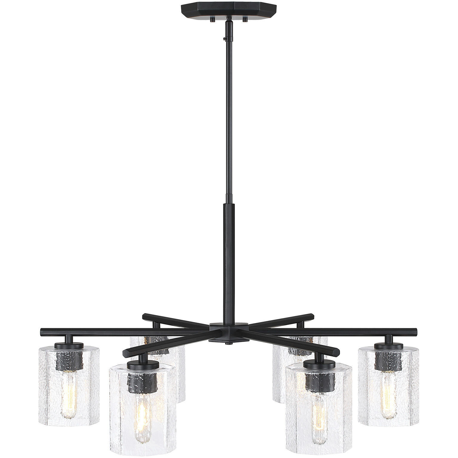 Haven LED 32 inch Matte Black Chandelier Ceiling Light