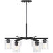 Haven LED 32 inch Matte Black Chandelier Ceiling Light