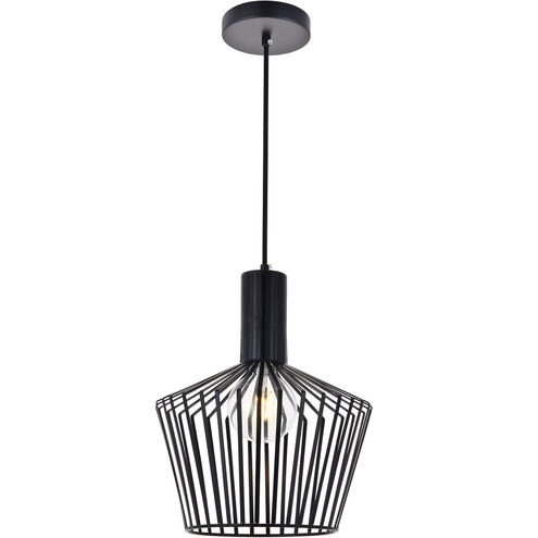 Ronnie 1 Light 12 inch Black Pendant Ceiling Light