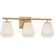 Siena 3 Light 22.75 inch Legacy Brass Vanity Wall Light