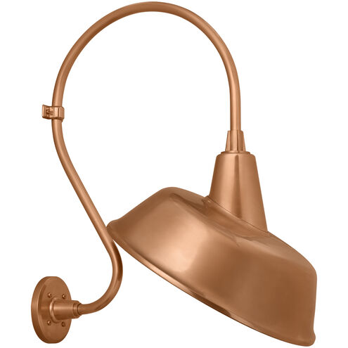 Thomas O'Brien Academy Barn Light LED 24.25 inch Soft Copper Larrabee Barn Light in 16" Soft Copper Tilted Bowers Shade