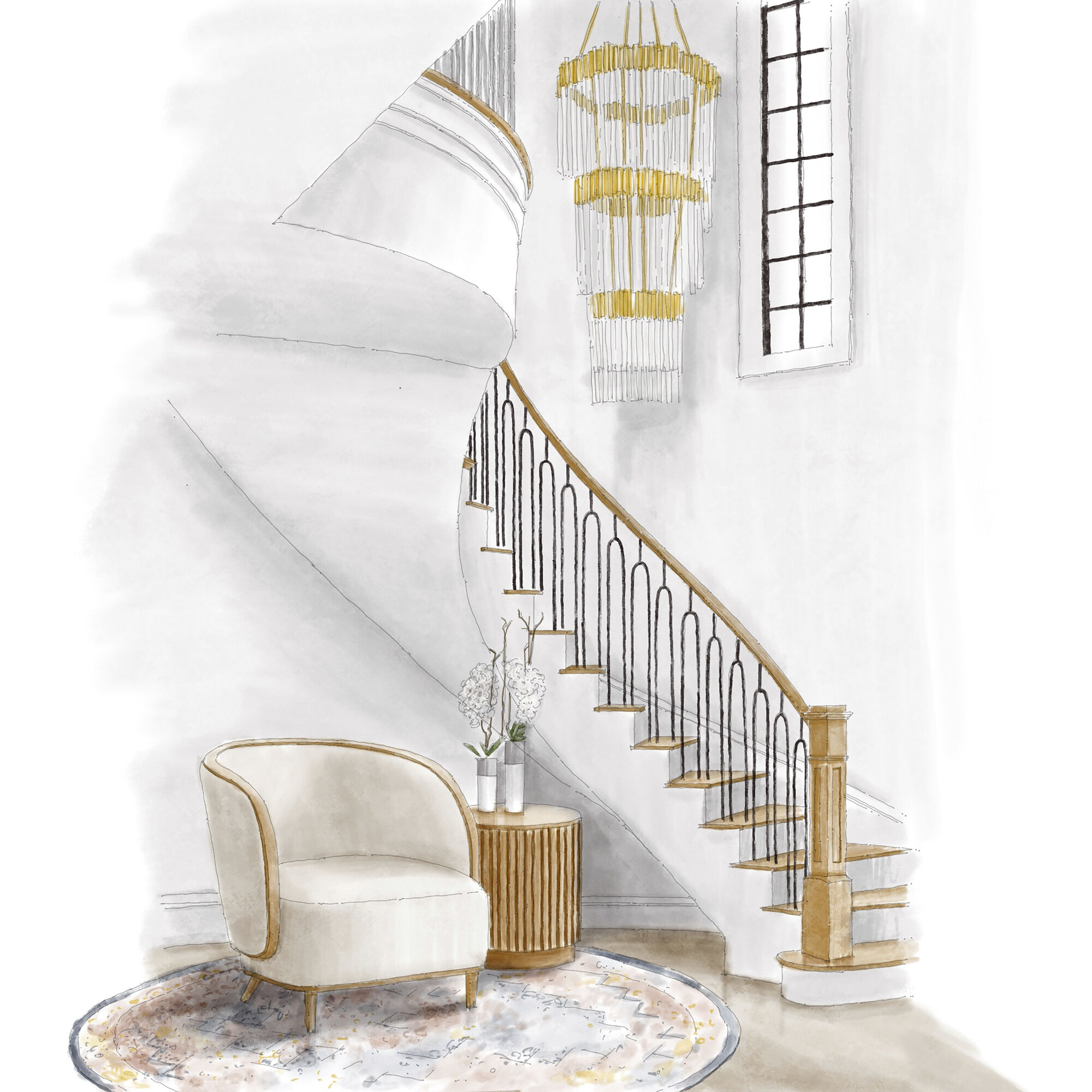 Hayworth Harvest Oak with Sand Accent Chair