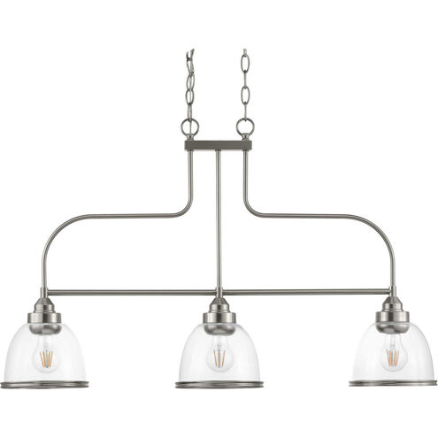 Saluda 3 Light 36 inch Brushed Nickel Island Chandelier Ceiling Light