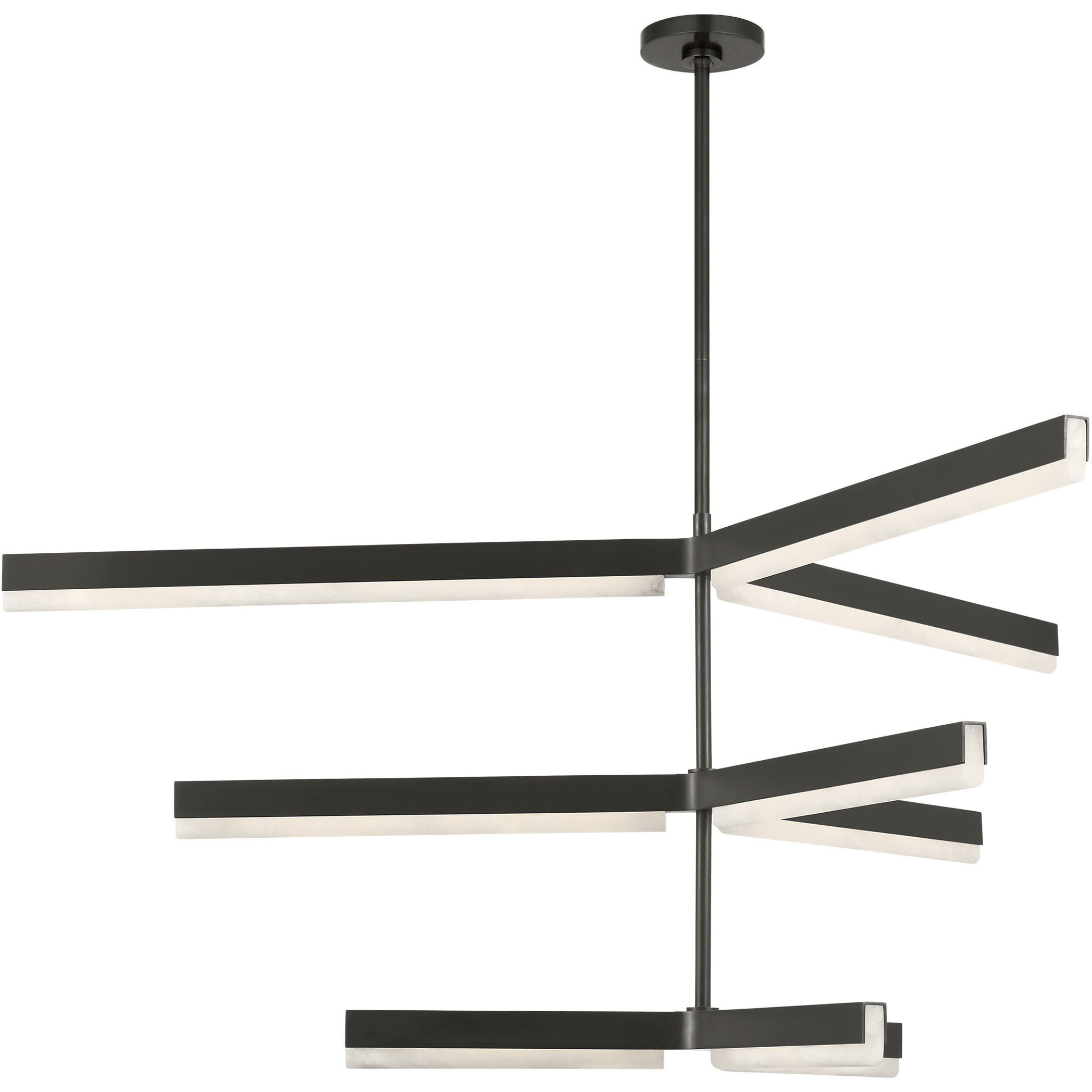 Kelly by Kelly Wearstler Linea LED 56 inch Bronze Three Tier Chandelier Ceiling Light