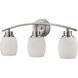 Casual Mission 3 Light 20 inch Brushed Nickel Vanity Light Wall Light