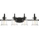 Danbury 4 Light 32 inch Earth Black Bath Light Wall Light