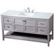 Theo 60 X 22 X 34 inch Grey Vanity Sink Set