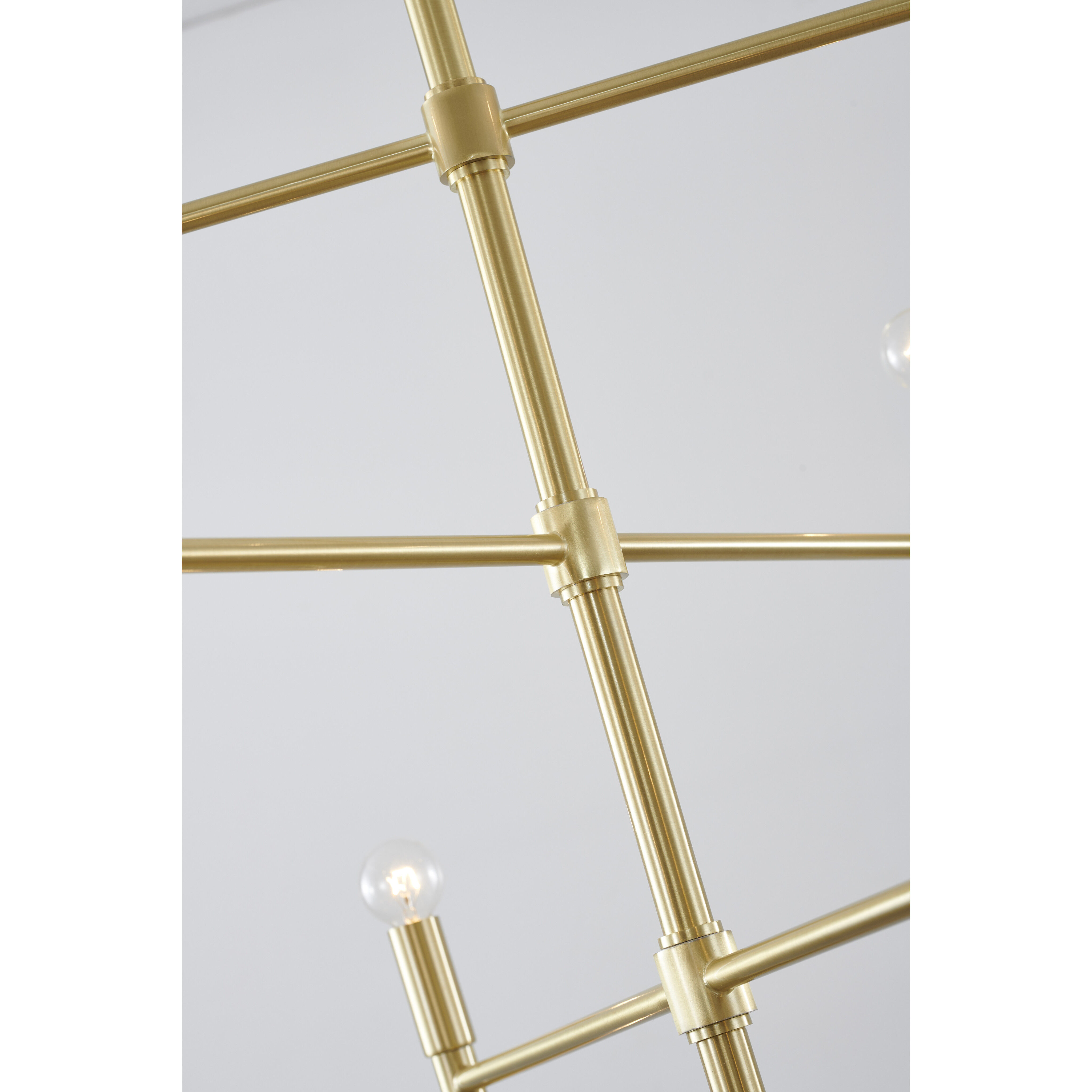 Canada 6 Light 24 inch Satin Gold Chandelier Ceiling Light, Multi-Arm, Gold Metal