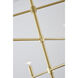 Canada 6 Light 24 inch Satin Gold Chandelier Ceiling Light, Multi-Arm, Gold Metal