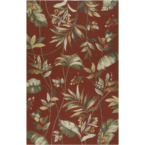 Rain 36 X 24 inch Clay, Dark Brown, Olive Rug