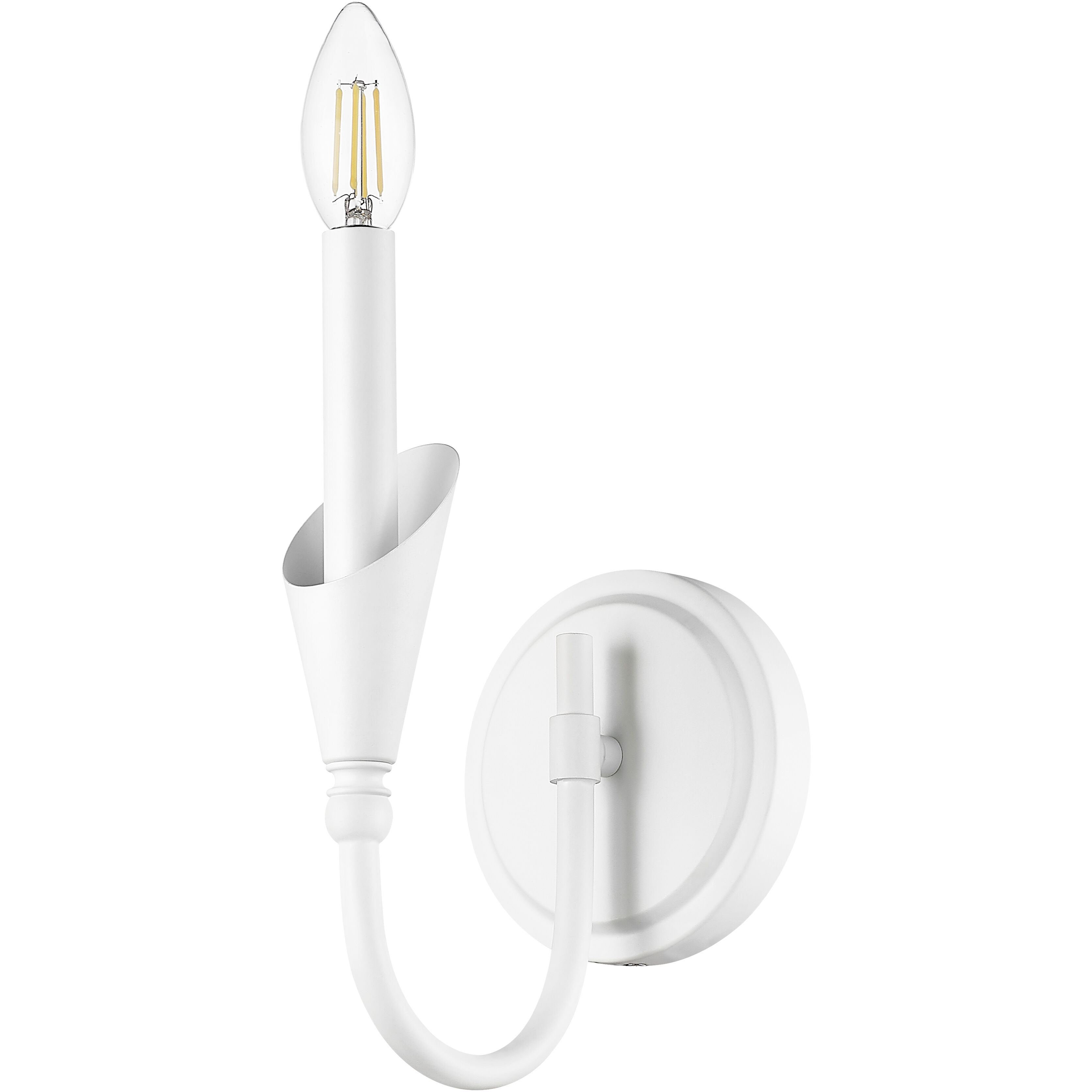 Claudelle Wall Sconce Wall Light in Textured White