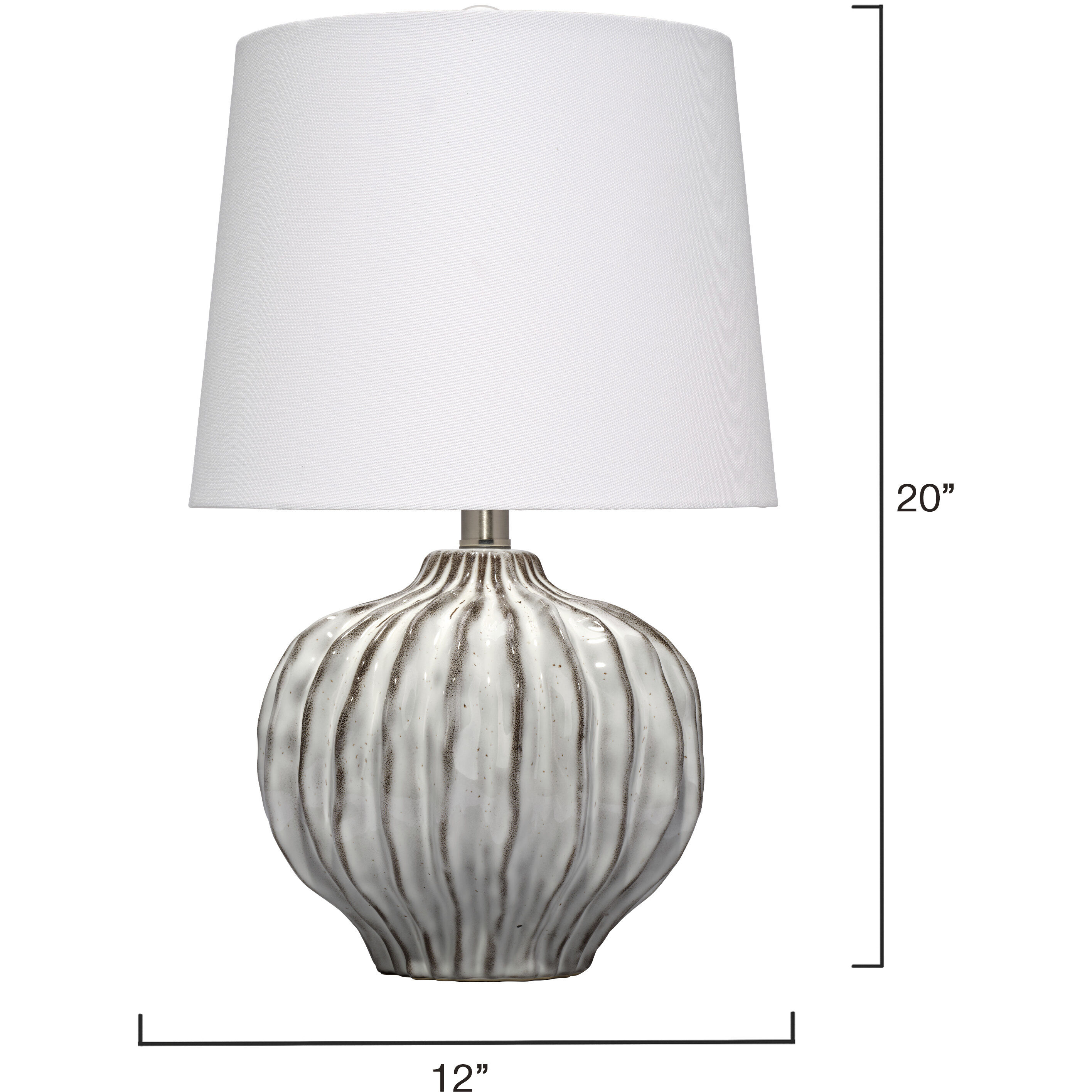 Reef 20 inch 100.00 watt Reactive Grey Glaze Table Lamp Portable Light