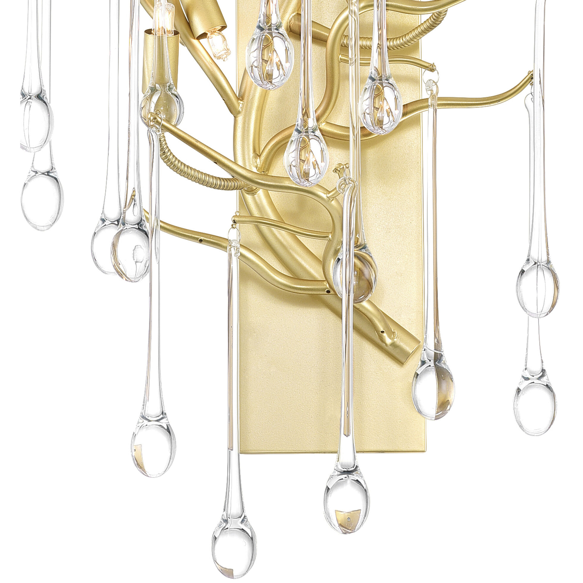 Anita 3 Light 11 inch Gold Leaf Wall Light