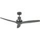 Star Propeller 52 inch Graphite Indoor/Outdoor Ceiling Fan, Real Wood Blades