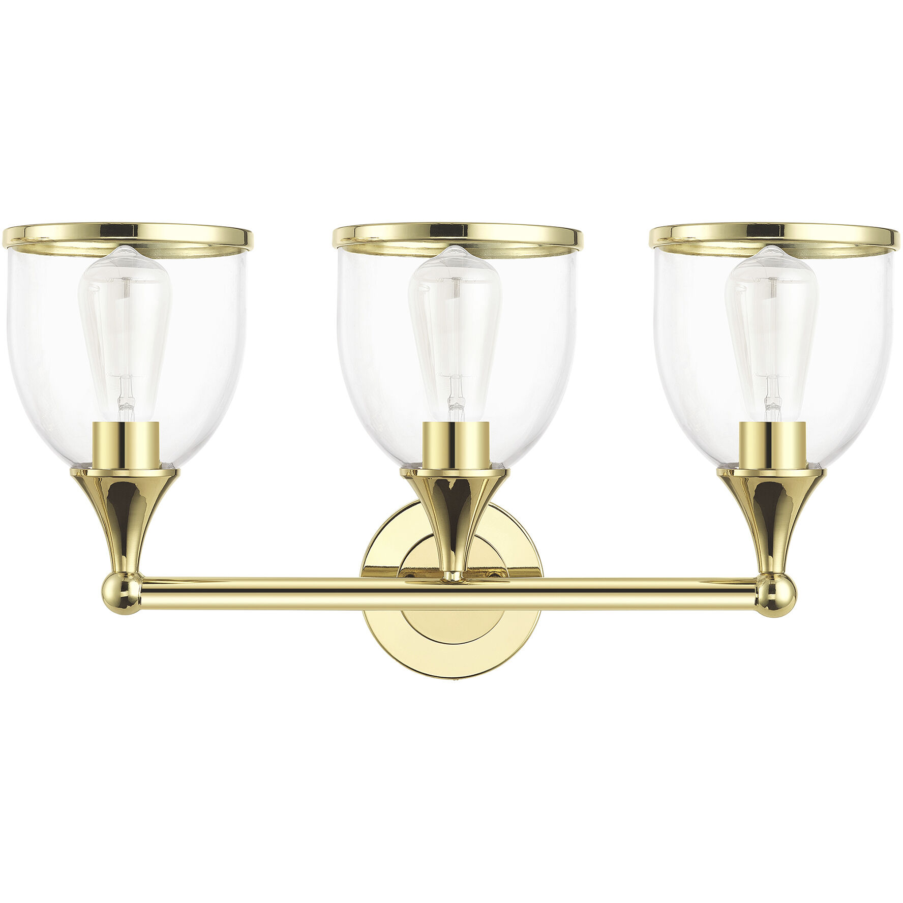 Ashridge 3 Light 24 inch Polished Brass Vanity Wall Sconce Wall Light