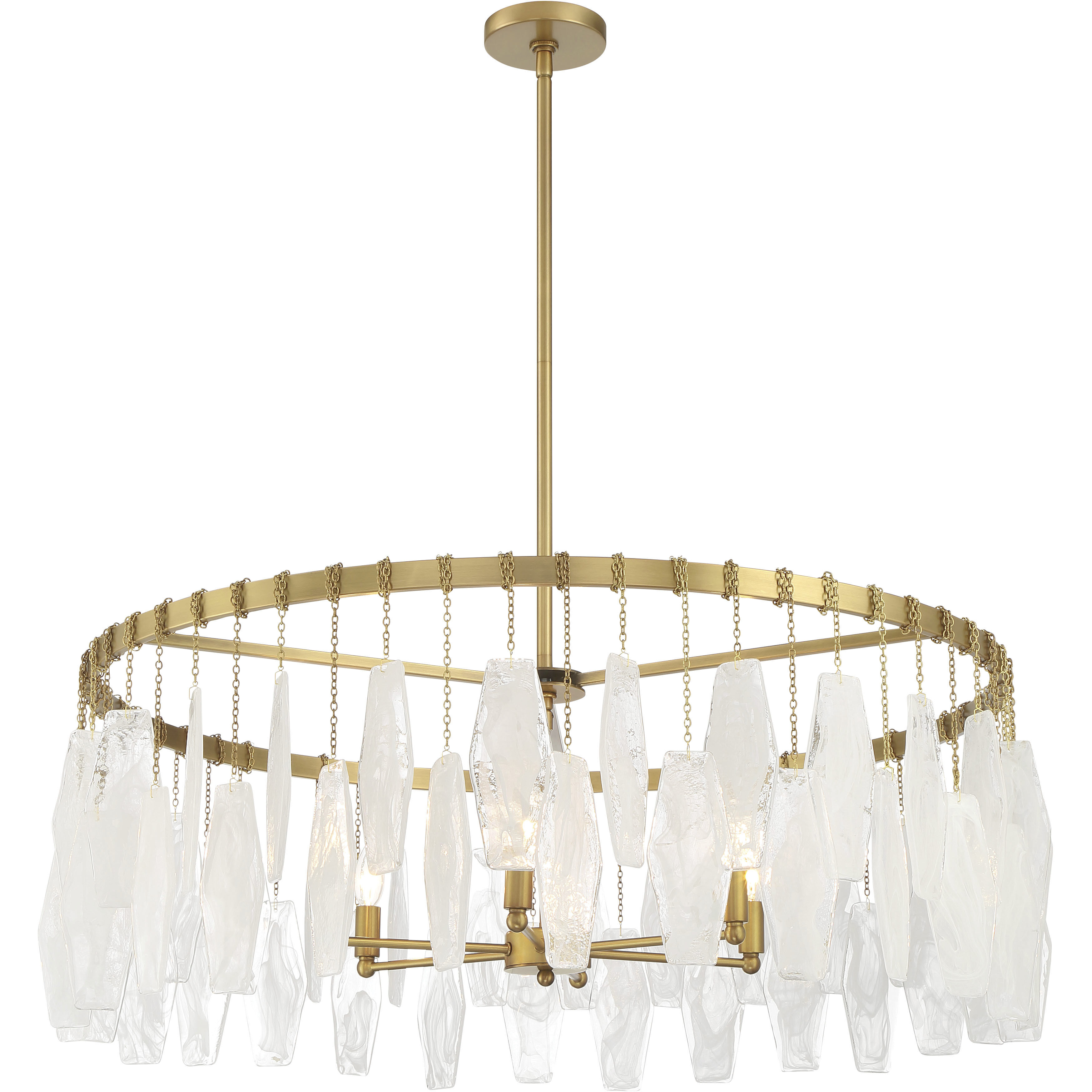 Willow 6 Light 35.25 inch Legacy Brass Pendant Ceiling Light