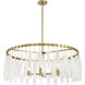 Willow 6 Light 35.25 inch Legacy Brass Pendant Ceiling Light