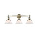 Orwell 3 Light 27 inch Aged Brass Bath Vanity Wall Light in Opal Glass