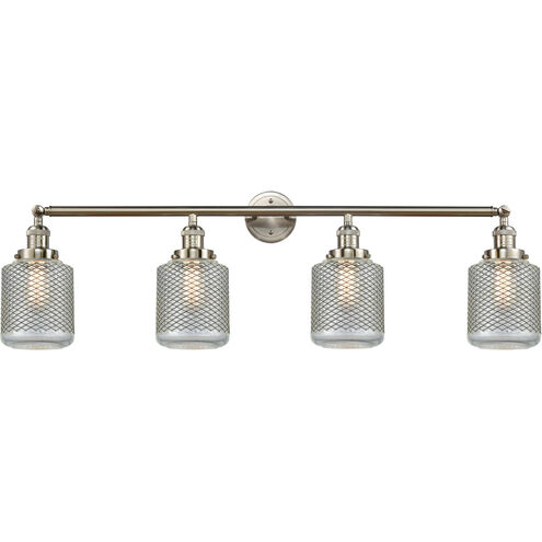 Franklin Restoration Stanton 4 Light 44 inch Brushed Satin Nickel Bath Vanity Light Wall Light, Franklin Restoration