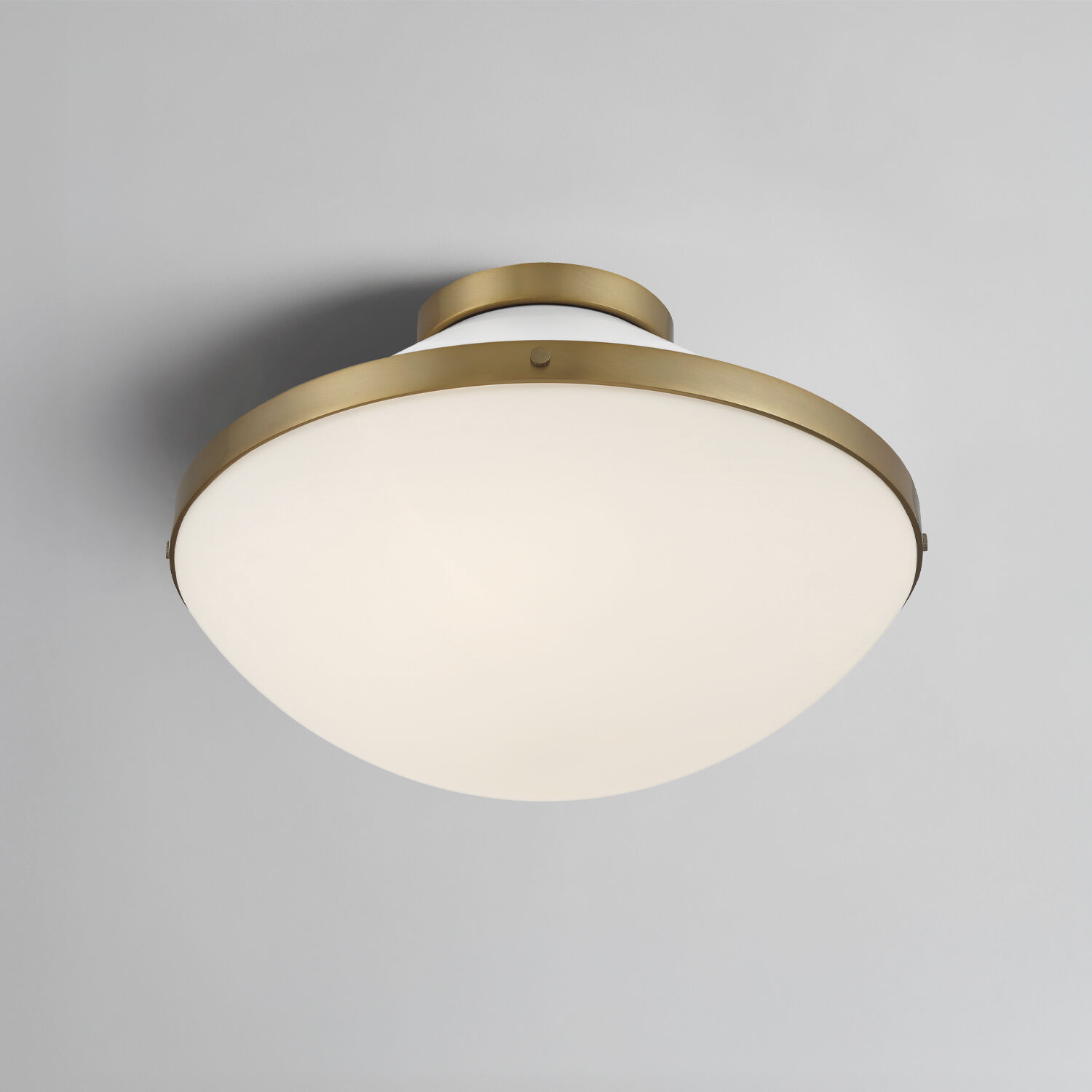 Xander 2 Light 16.25 inch Vibrant Gold Flush Ceiling Light in Vibrant Gold and White