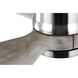 Farris 60 inch Brushed Nickel with Grey Weathered Wood Blades Ceiling Fan, Progress LED