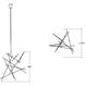 Constellation LED 37.25 inch Satin Brass Chandelier Ceiling Light in 3000K, Clear, Standard Suspension
